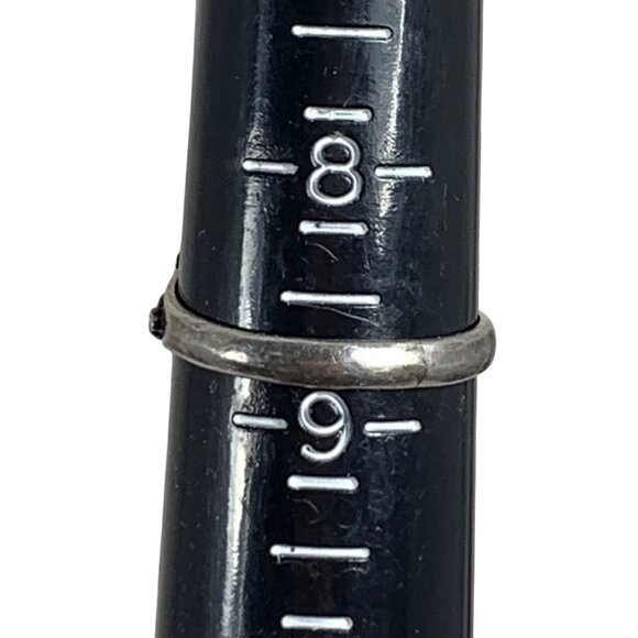 VTG 925 Silver Poison Spy Ring Cabochon Amethyst Ornate Filigree Design SZ 9.75 - Picture 7 of 8